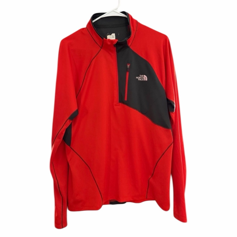 The North Face Men’s 1/4 Zip Impulse Performance Pullover - Large - Red/Black